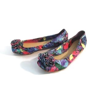 GIANNI BINI Artist Ballet Flats womens size Size 10.5 red blue